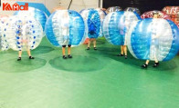 a white and yellow zorb ball